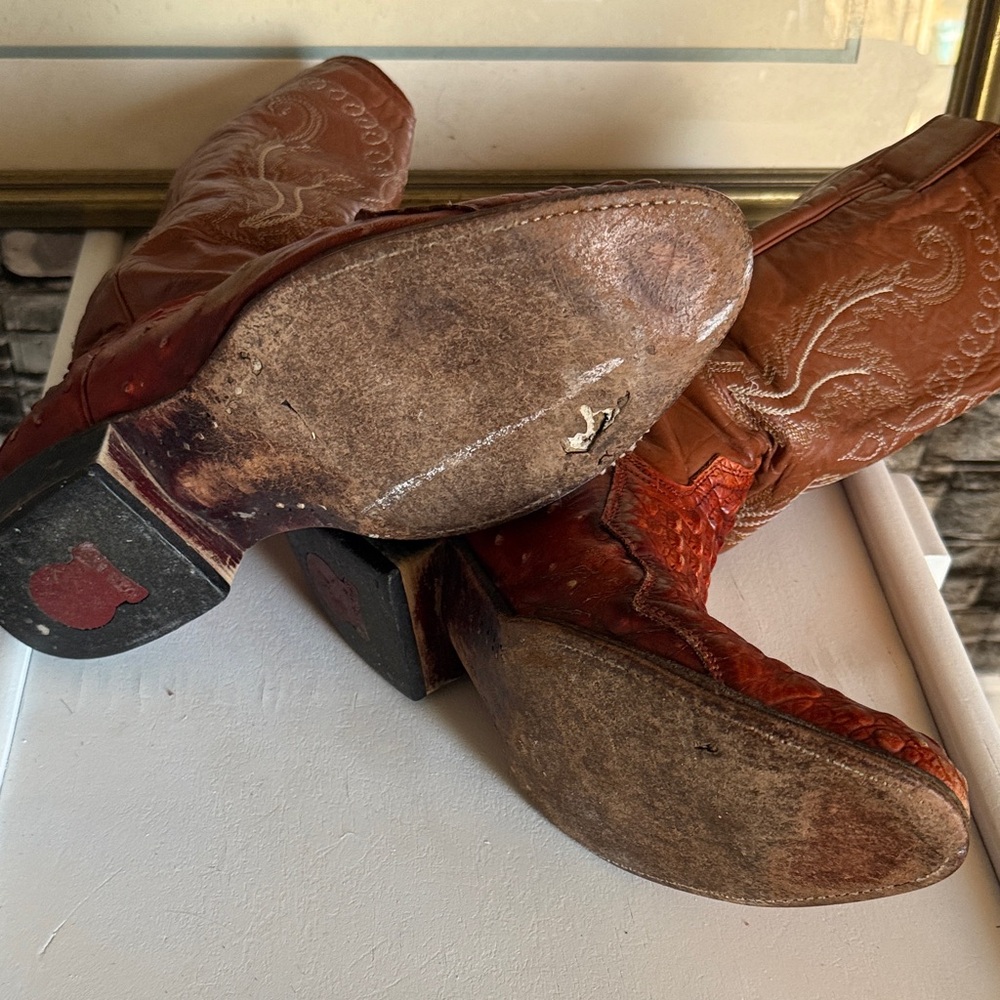 Roger Crocodile two tone brown Pointed Western Boots - Picture 4 of 7